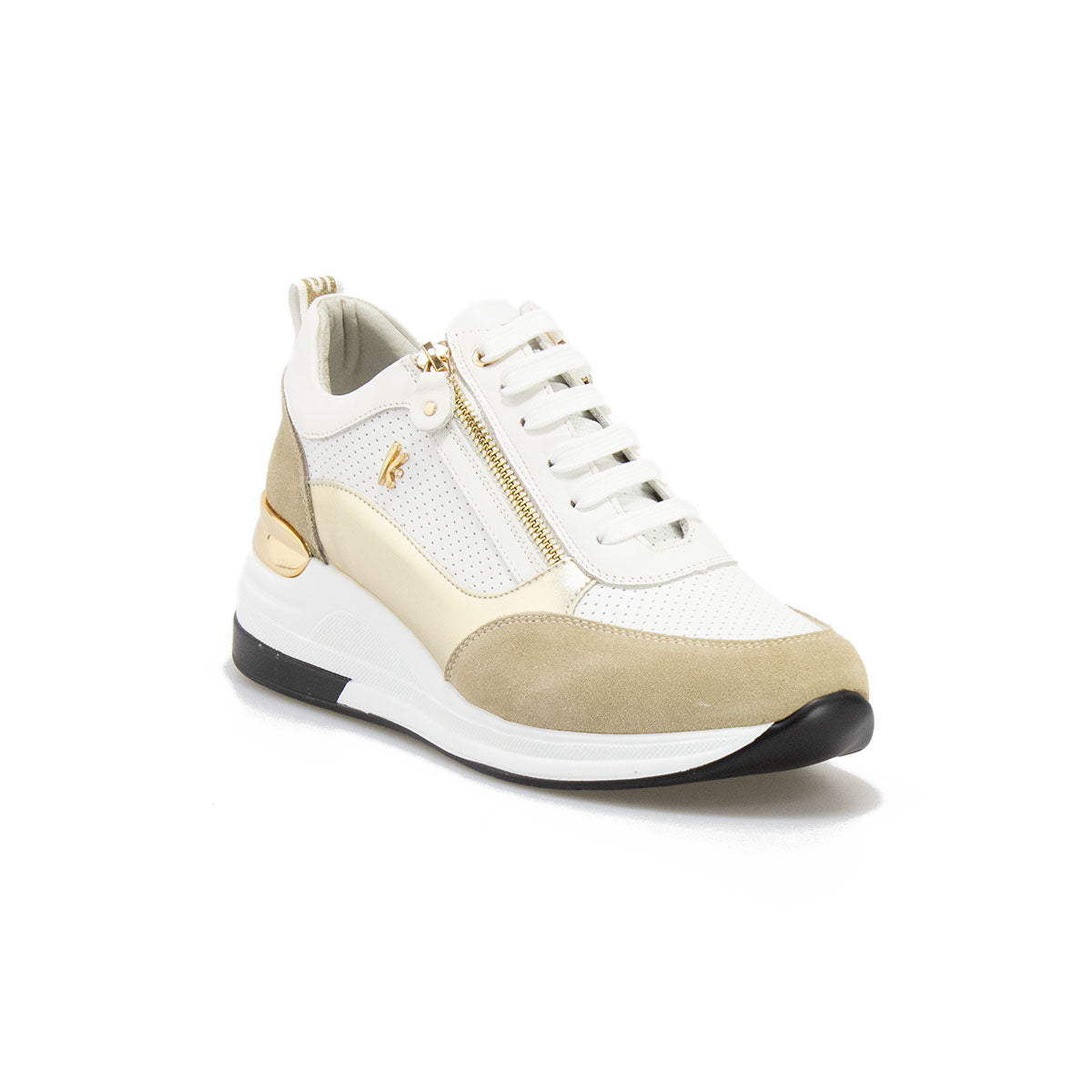 KEYS K6022 BEIGE WHITE Sneakers Donna 