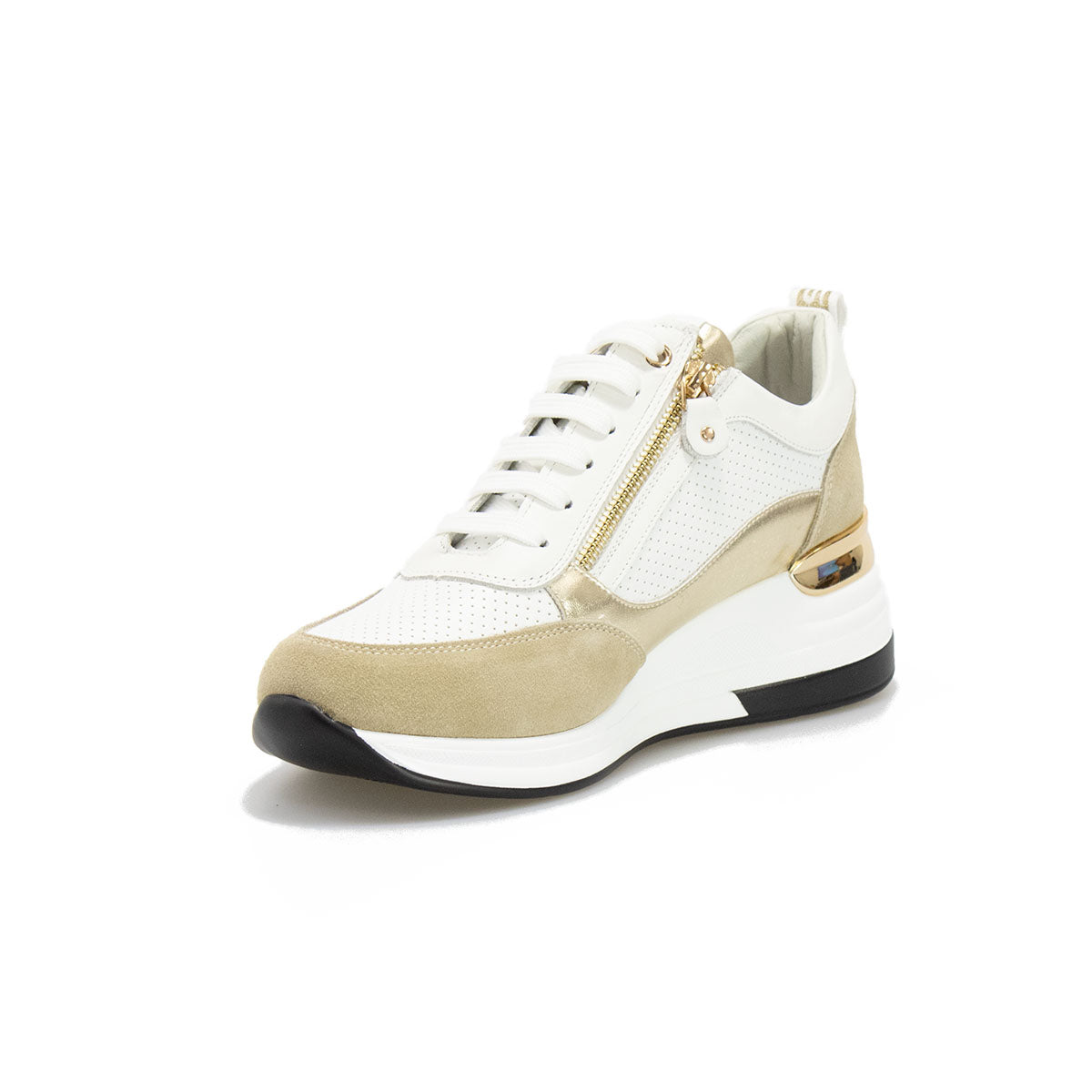 KEYS K6022 BEIGE WHITE Sneakers Donna 