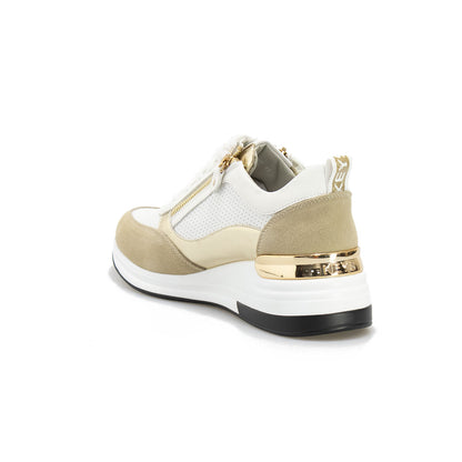 KEYS K6022 BEIGE WHITE Sneakers Donna 