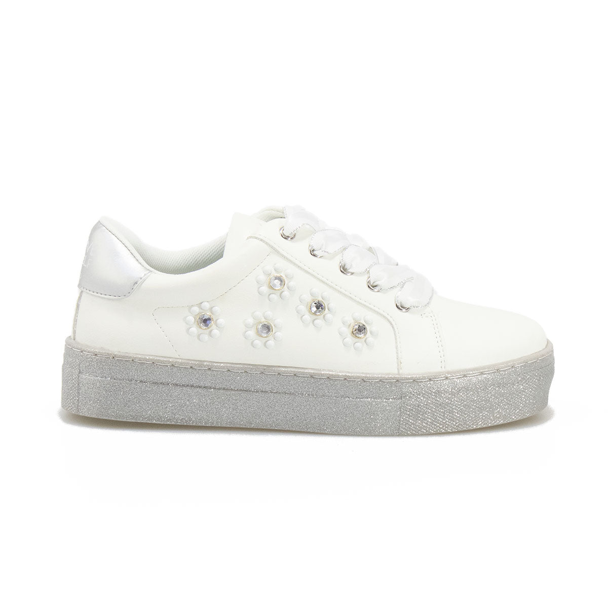 LIUJO 4A2487EX014S10S8 SILVER WHITE Sneakers Bambina 