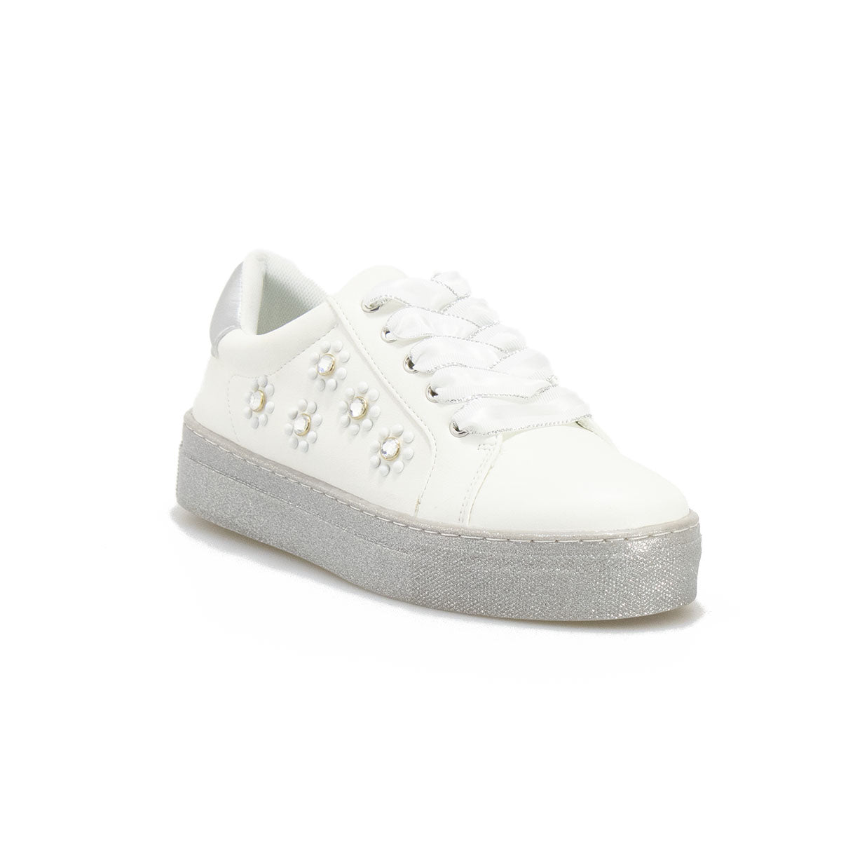 LIUJO 4A2487EX014S10S8 SILVER WHITE Sneakers Bambina 