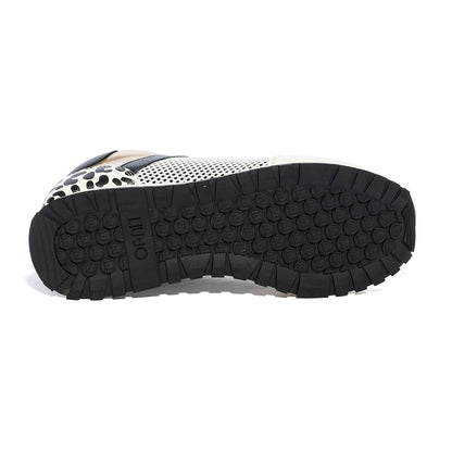 LIUJO 4A3723EX030S3036 MESH BLACK WHITE GOLD Sneakers Donna 