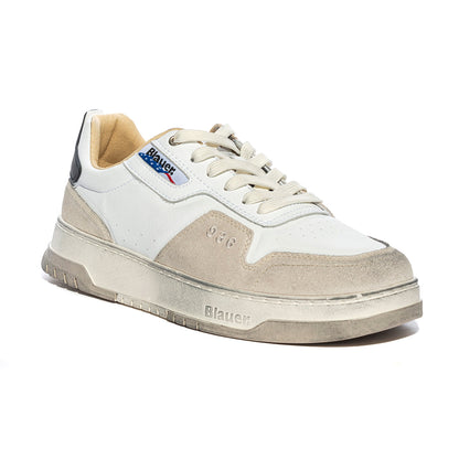 BLAUER S3HARPER07 WHITE BLACK Sneakers Uomo 