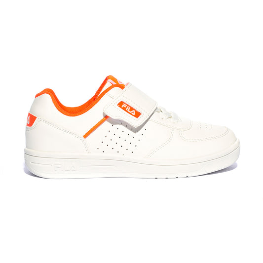 Sneakers Fila Crosscourt Velcro Kids Bianche arancioni