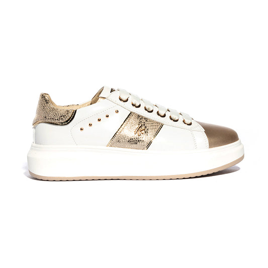 KEYS K7606 WHITE GOLD Sneakers Donna 