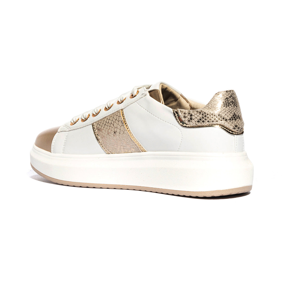 KEYS K7606 WHITE GOLD Sneakers Donna 