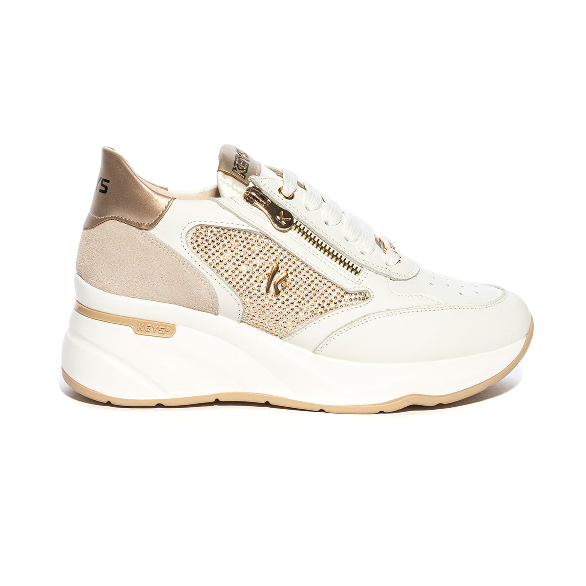 KEYS K7825 WHITE GOLD Sneakers Donna 