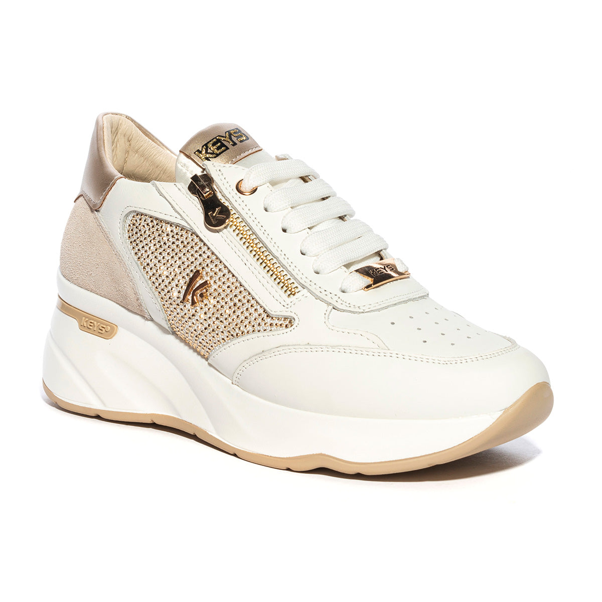 KEYS K7825 WHITE GOLD Sneakers Donna 