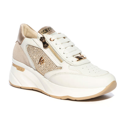 KEYS K7825 WHITE GOLD Sneakers Donna 