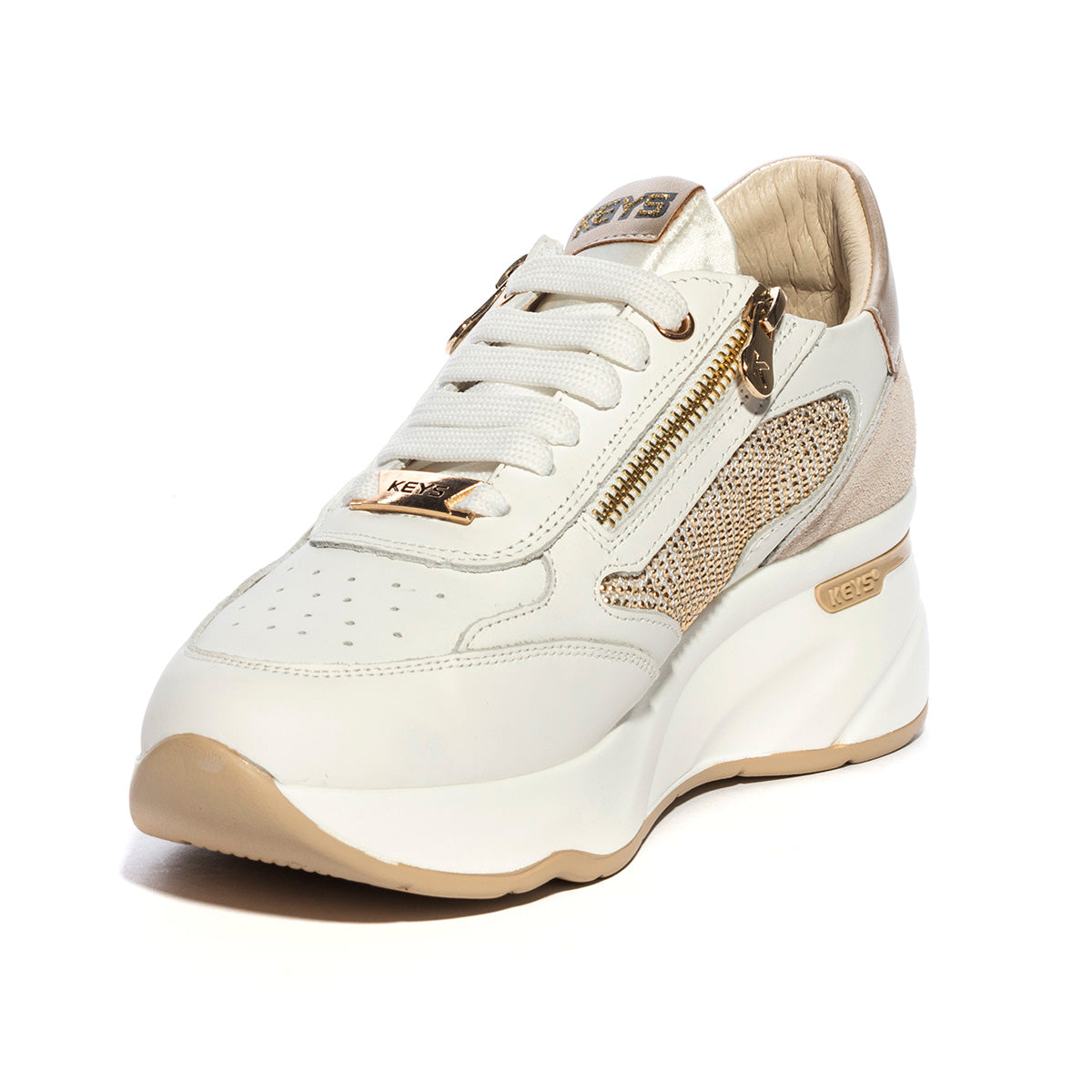 KEYS K7825 WHITE GOLD Sneakers Donna 