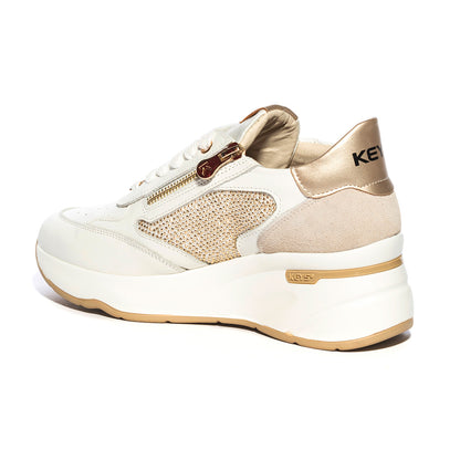 KEYS K7825 WHITE GOLD Sneakers Donna 