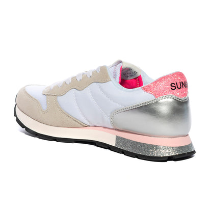 Sneakers Sun68  Girl'S Stargirl  Glitter Logo Bianche