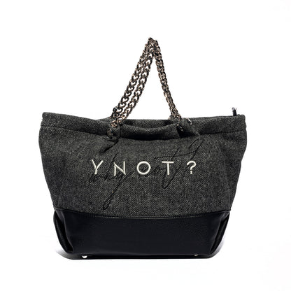 Y-NOT ELE002F3WOOL BLACK