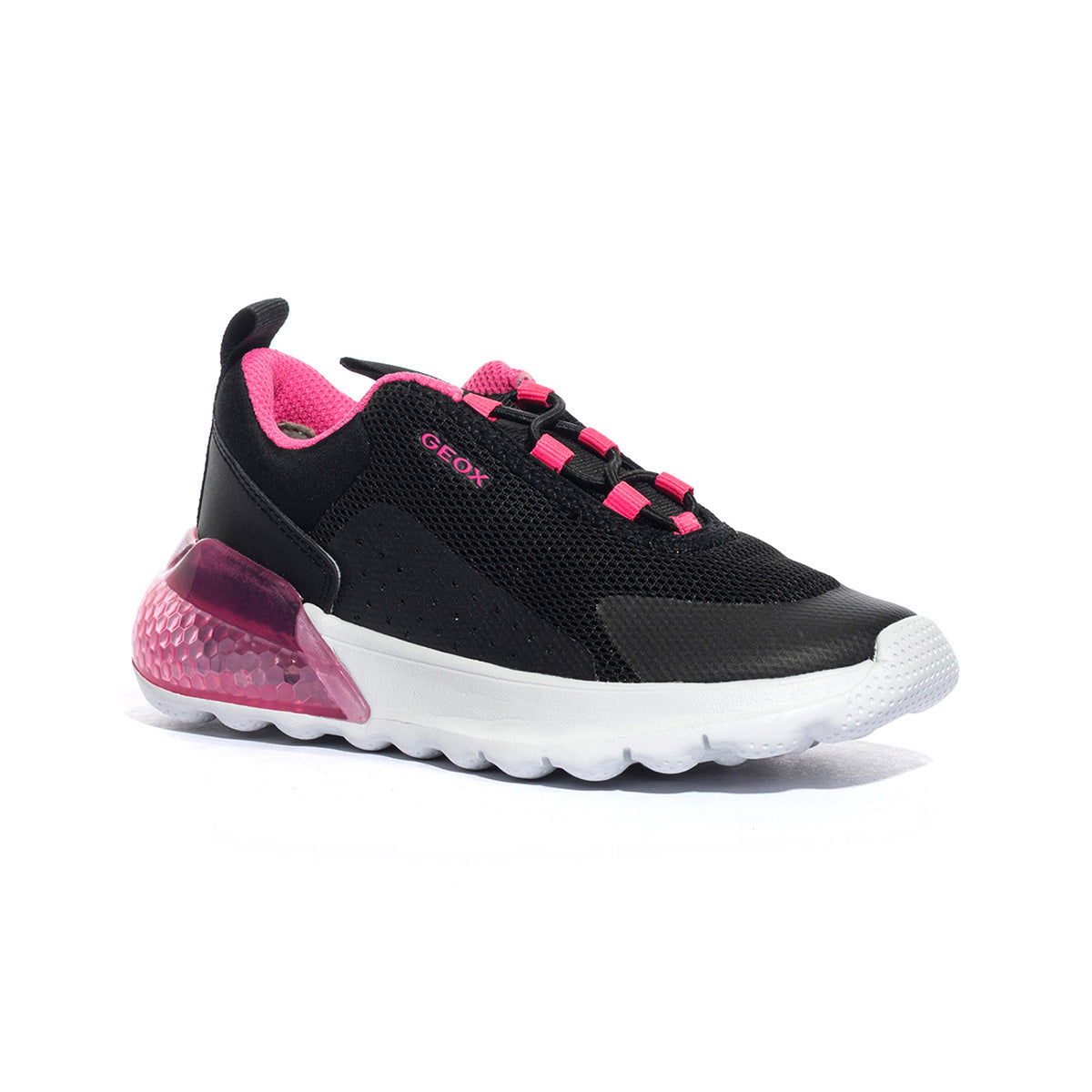 GEOX J45LZA BLACK FLUO FUCHSIA  C9B8L Sneakers Bambina 