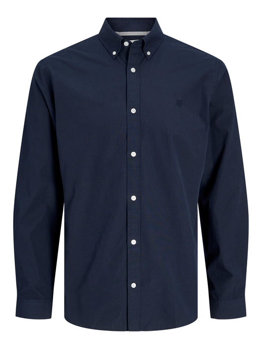 Camicia Jack E Jones Jprccpoplin Logo Comfort Shirt L/S Sn Blu