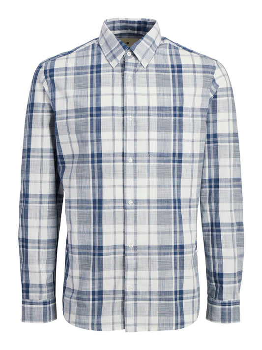 Camicia Jack E Jones Jprblubrook Slub Check Shirt L/S Ln