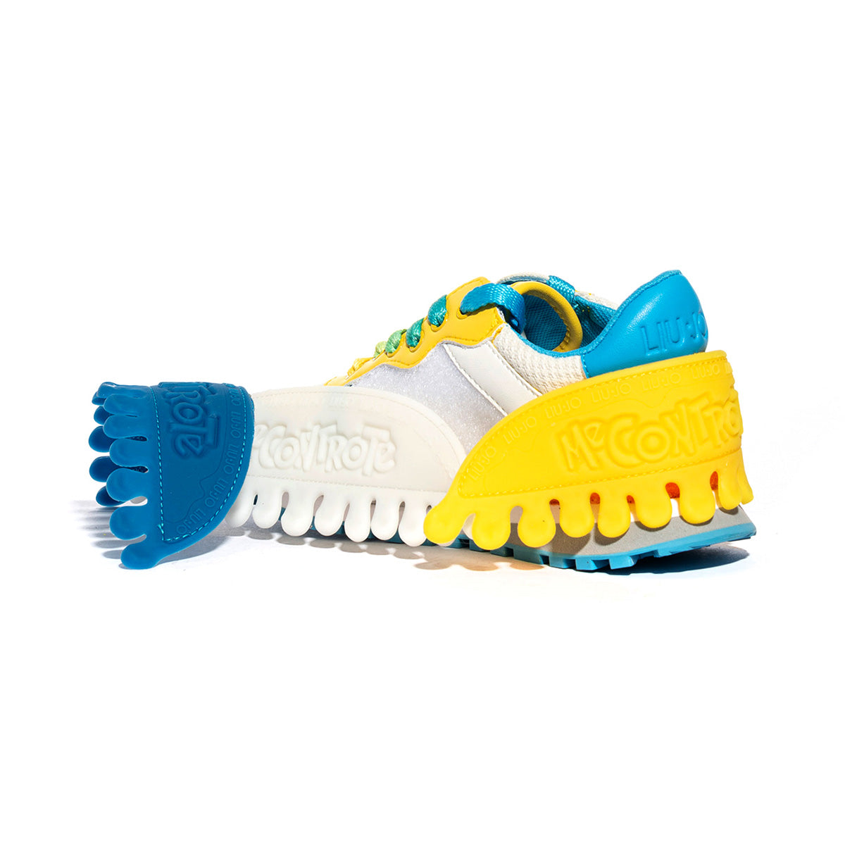 LIUJO 4B1001EX119 WHITE ORANGE Sneakers Bambina 