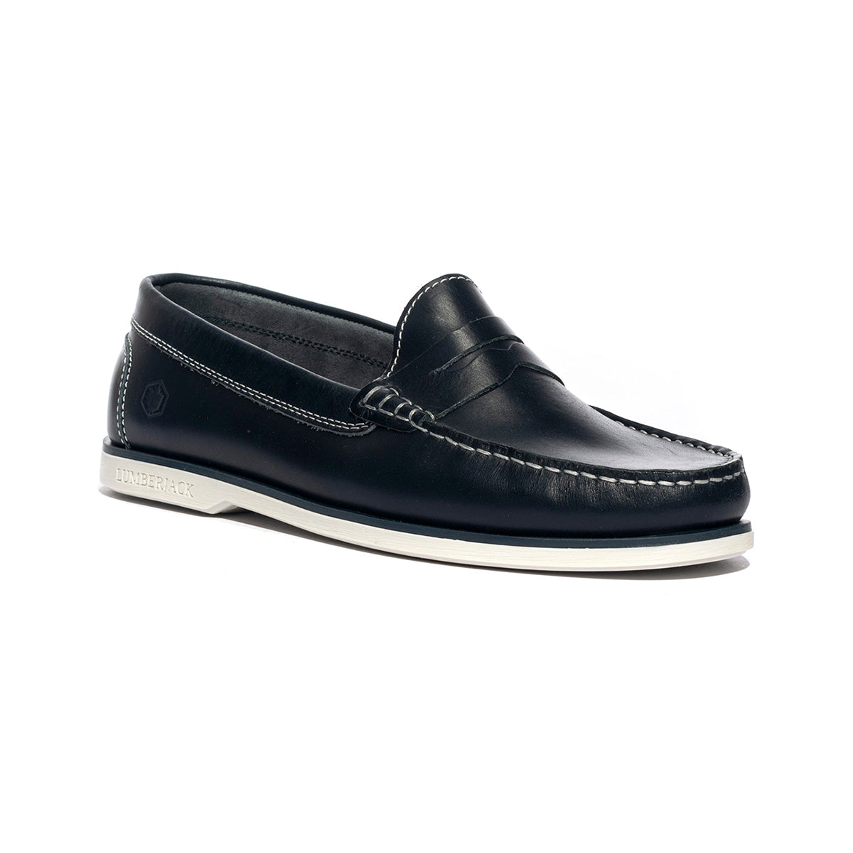 LUMBERJACK SM07802-005 NAVY BLUE WHITE M0159 Mocassini Uomo 