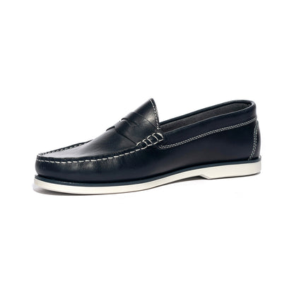 LUMBERJACK SM07802-005 NAVY BLUE WHITE M0159 Mocassini Uomo 