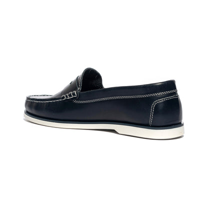 LUMBERJACK SM07802-005 NAVY BLUE WHITE M0159 Mocassini Uomo 