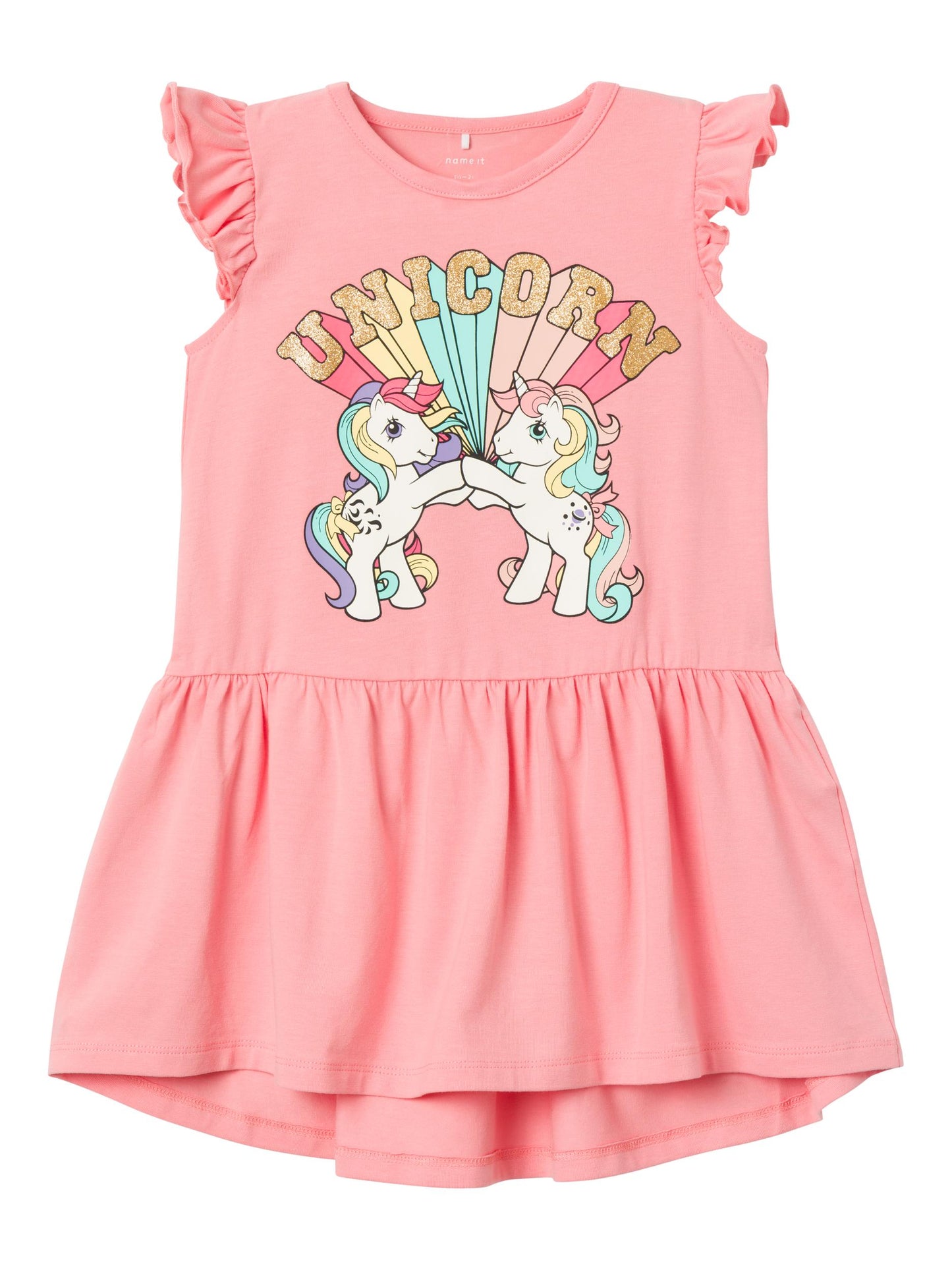Vestito Name It Nmfmai Mlp Ss Dress Cplg Rosa
