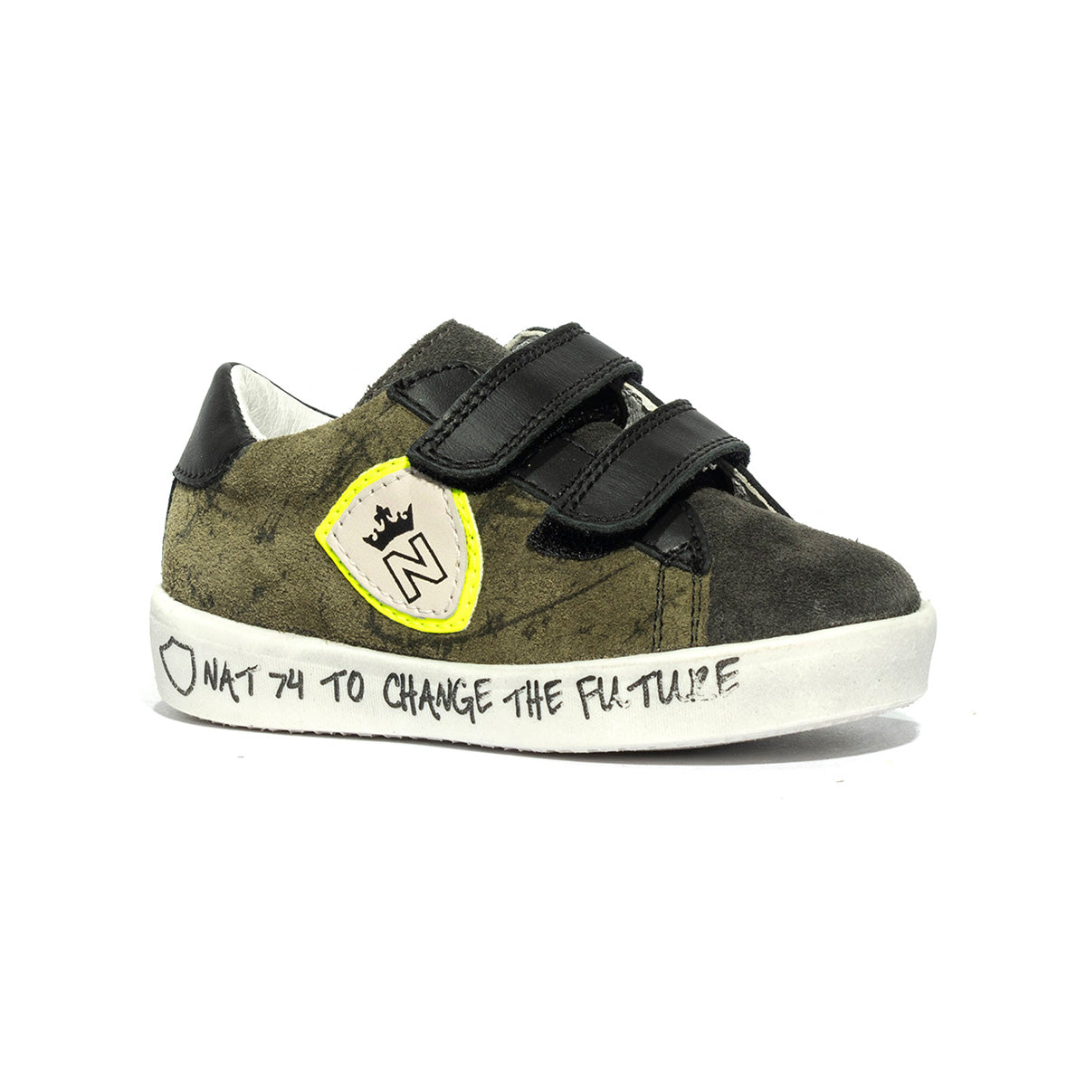 NATURINO KOREY ANTHRACITE GREEN BOTTLE ANTHRACITE GREEN Sneakers Bambino 