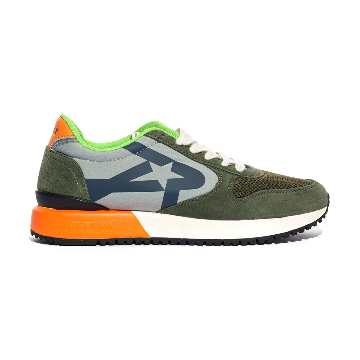REPLAY RS9I0002T GREEN ORANGE Sneakers Uomo 