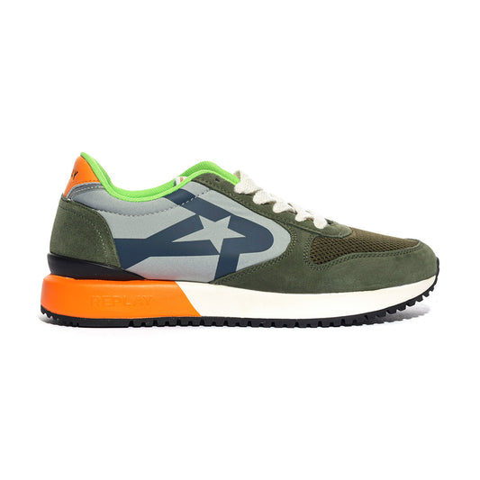 REPLAY RS9I0002T GREEN ORANGE Sneakers Uomo 