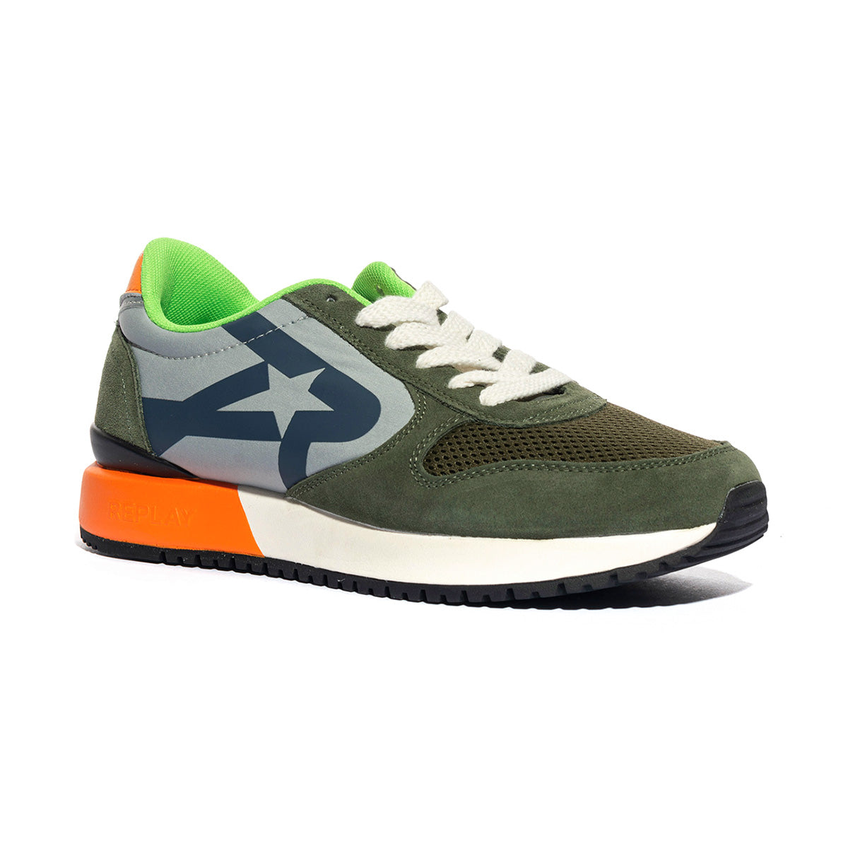 REPLAY RS9I0002T GREEN ORANGE Sneakers Uomo 