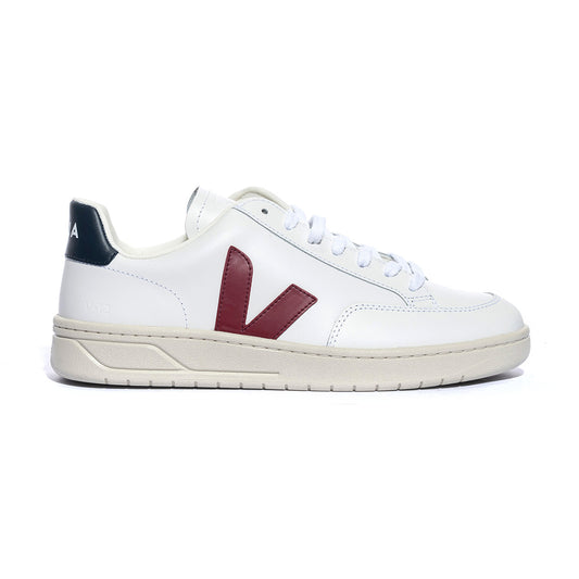 Sneakers Veja Leather Bianche Rosse