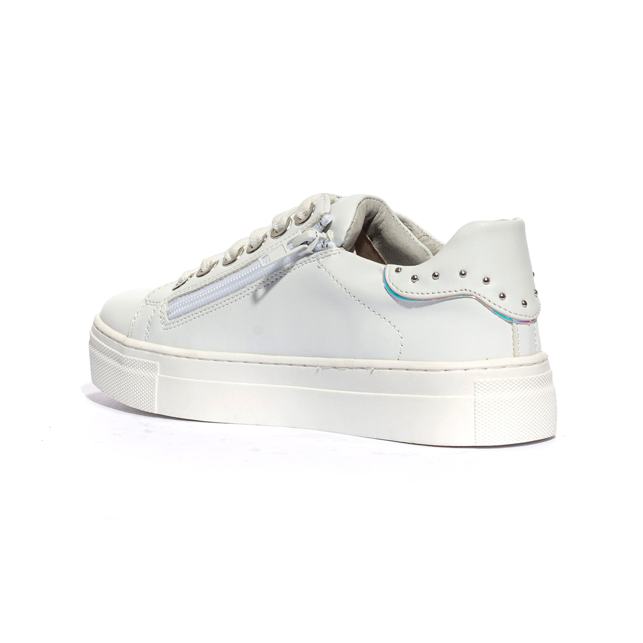 4US 41014 WHITE SILVER Sneakers Bambina 