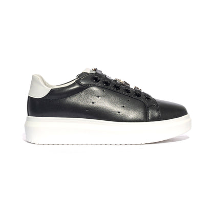 4US 42354 BLACK WHITE Sneakers Bambina 
