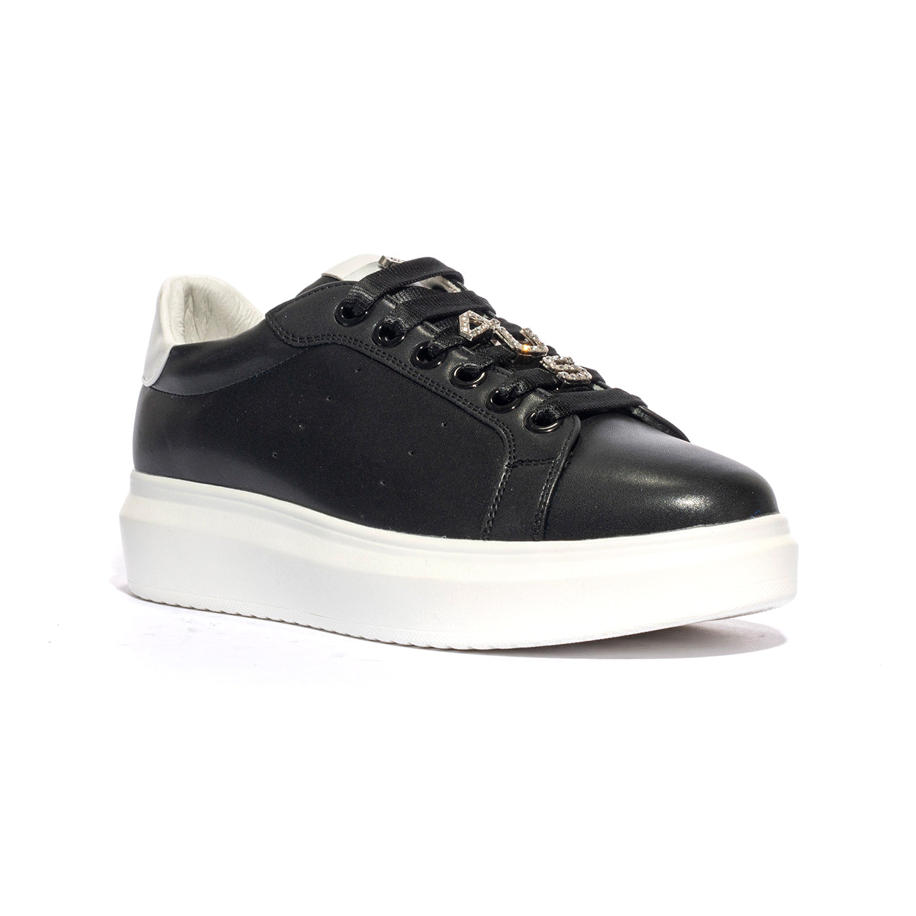 4US 42354 BLACK WHITE Sneakers Bambina 