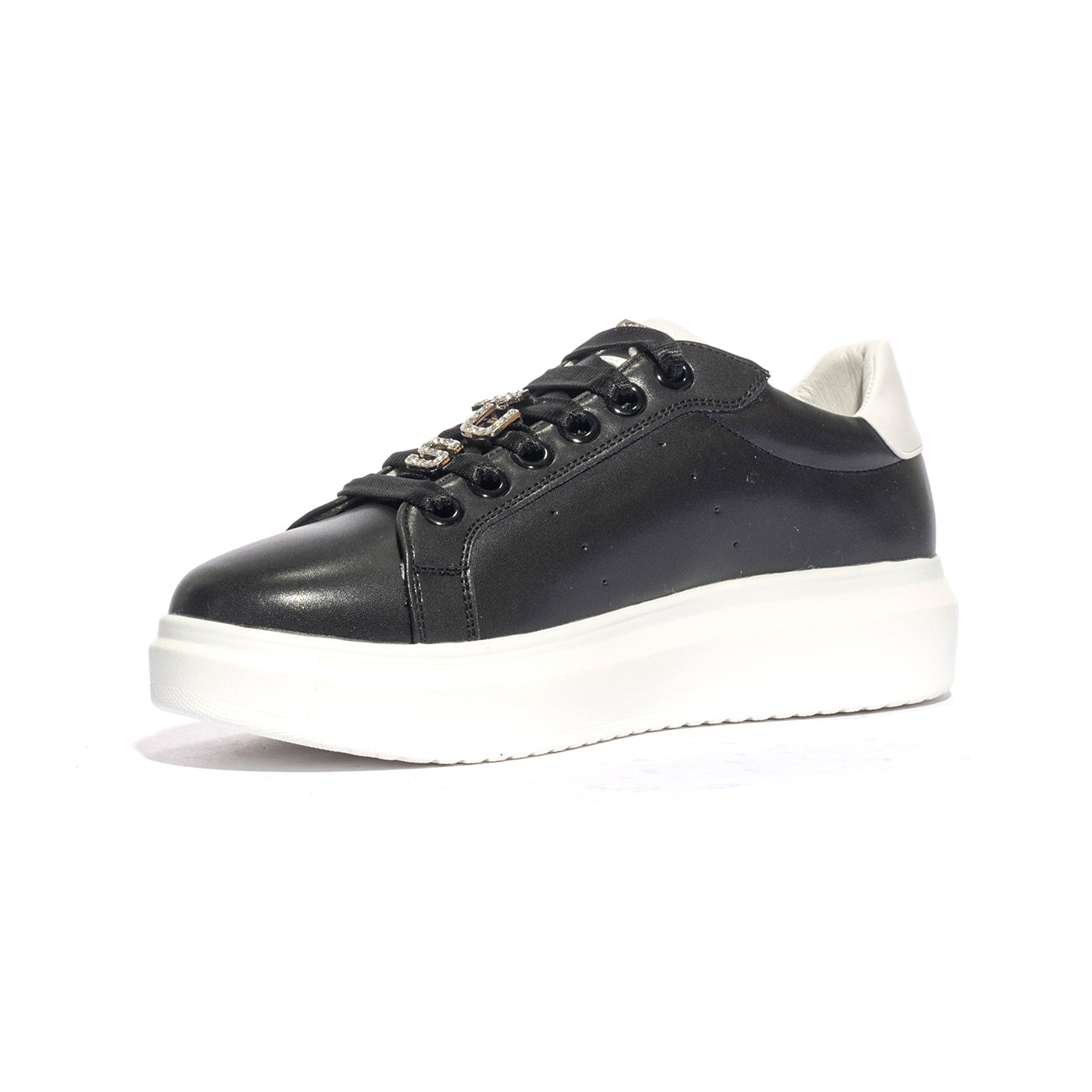 4US 42354 BLACK WHITE Sneakers Bambina 
