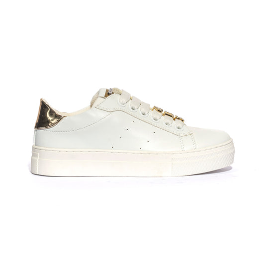 4US 42740 WHITE GOLD Sneakers Bambina 