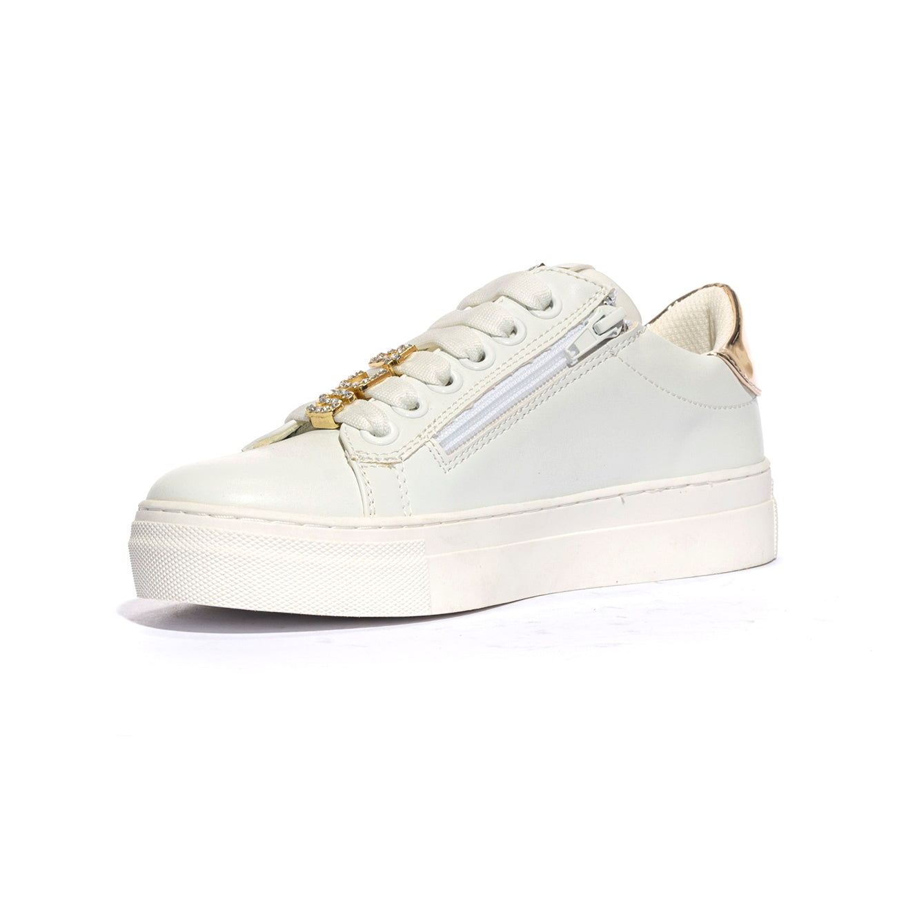 4US 42740 WHITE GOLD Sneakers Bambina 