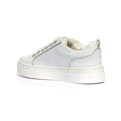 4US 42741 WHITE SILVER Sneakers Bambina 