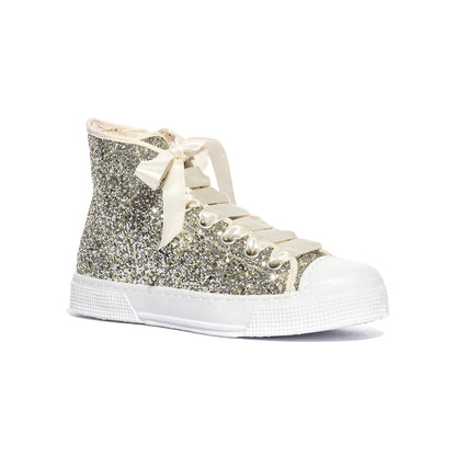 DXO C88 GLITTER PLATINO Sneakers Bambina 