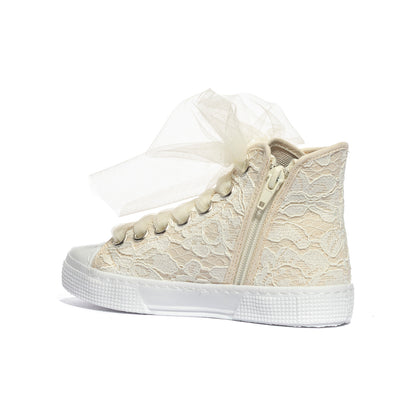 DXO C88 PIZZO ECRU Sneakers Bambina 