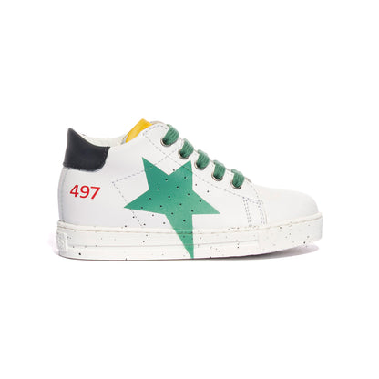 FALCOTTO 0012015331-01-1N83 WHITE GREEN BLACK Sneakers Bambino 