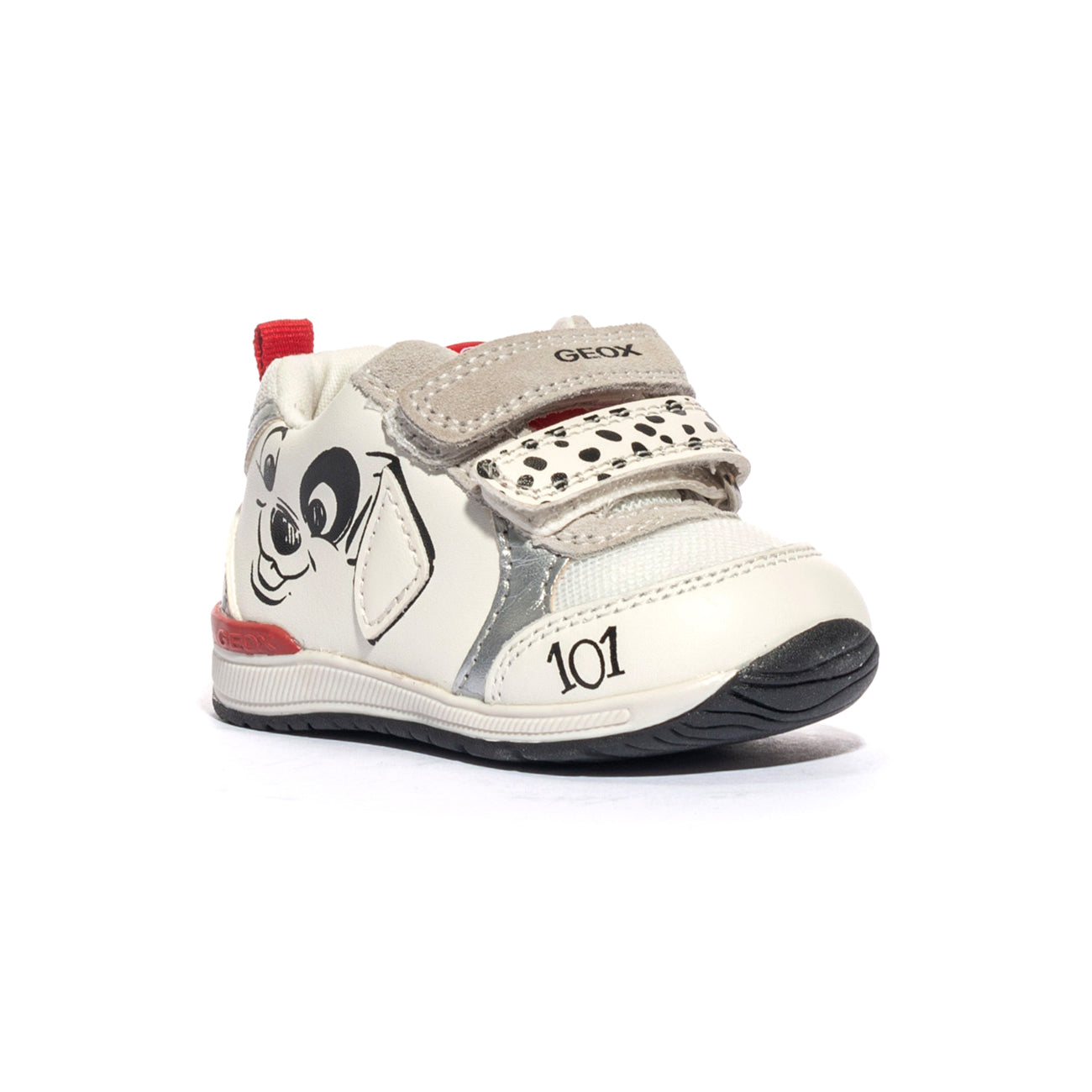 GEOX B450LB 085NF WHITE RED C0050 Sneakers Bambino 