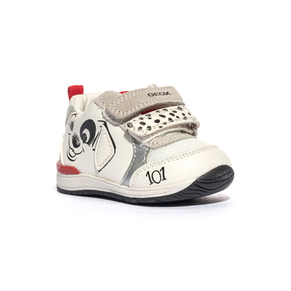 GEOX B450LB 085NF WHITE RED C0050 Sneakers Bambino 