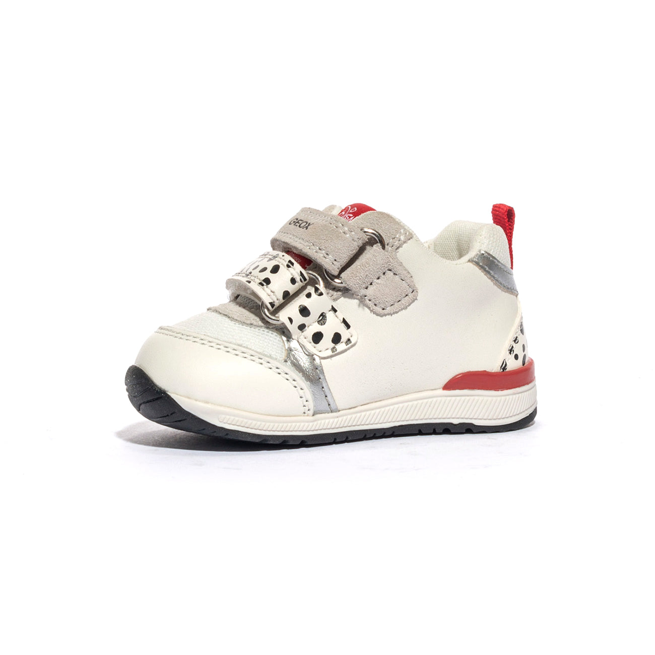 GEOX B450LB 085NF WHITE RED C0050 Sneakers Bambino 