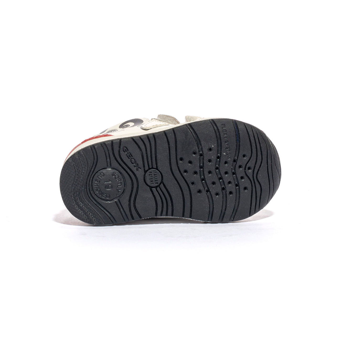 GEOX B450LB 085NF WHITE RED C0050 Sneakers Bambino 