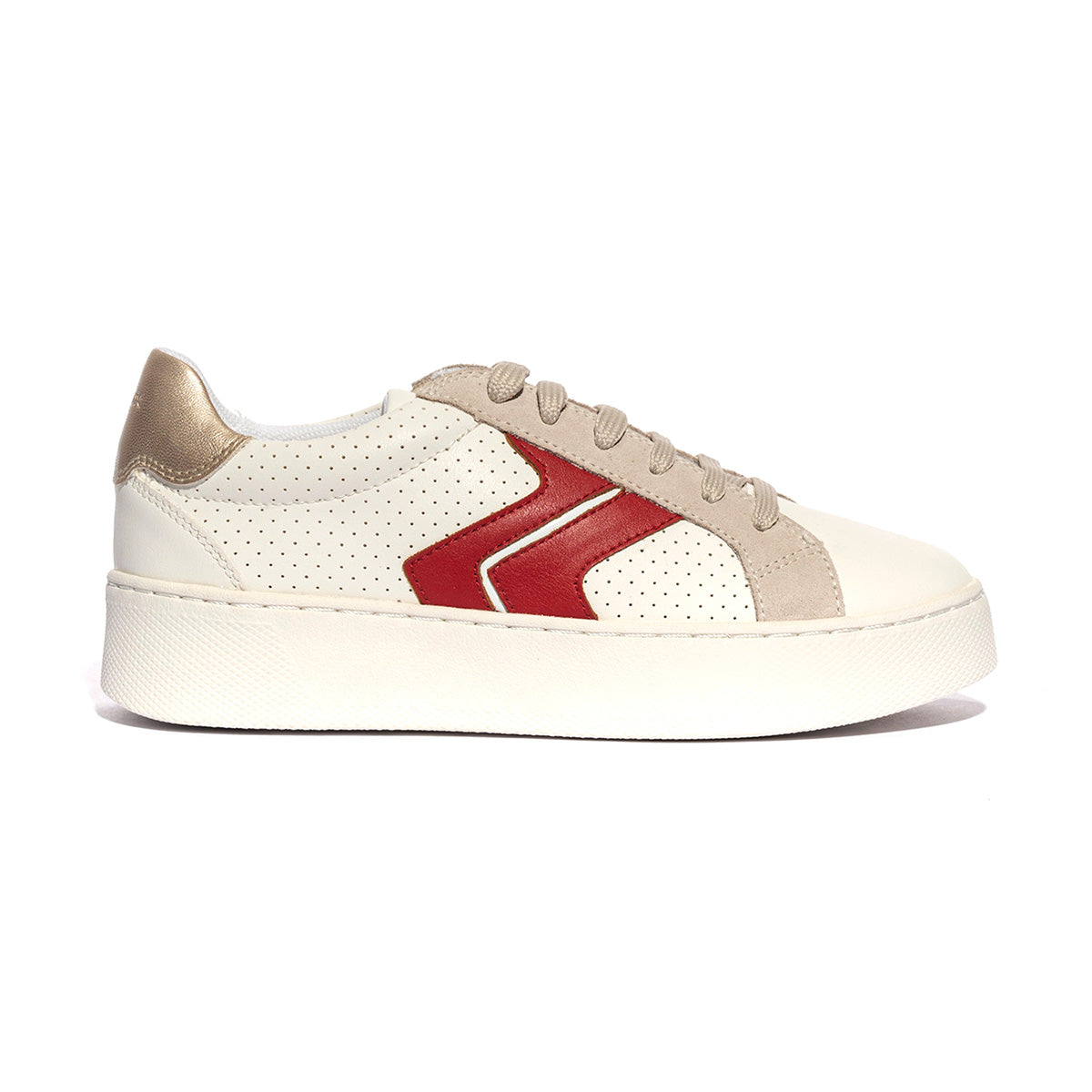 GEOX D45QXA 5422 OPTICWHITE RED C1064 Sneakers Donna 