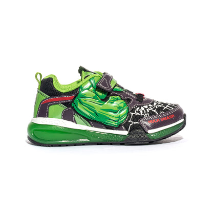 GEOX J35FEB 011CE BLACK GREEN C0016 Sneakers Bambino 