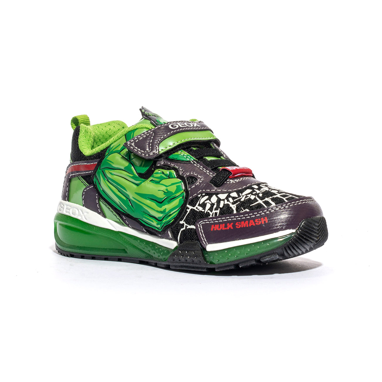 GEOX J35FEB 011CE BLACK GREEN C0016 Sneakers Bambino 