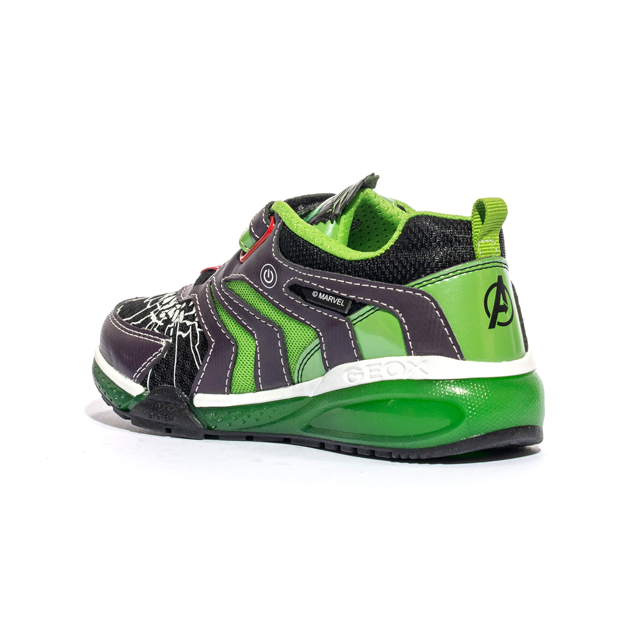 GEOX J35FEB 011CE BLACK GREEN C0016 Sneakers Bambino 
