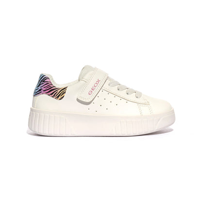 GEOX J45DVC 000BC WHITE MULTICOLOR C0653 Sneakers Bambina 