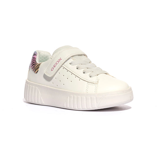 GEOX J45DVC 000BC WHITE MULTICOLOR C0653 Sneakers Bambina 
